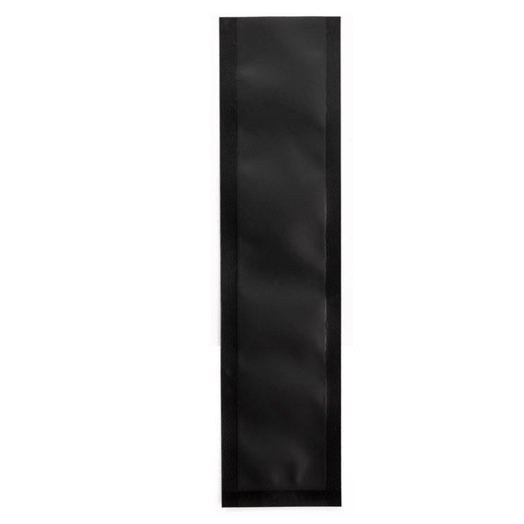 Plastpåsar Matt Svart 3,8x15,2cm Förslutbar permanent stängning (100 st) [CRB6B]