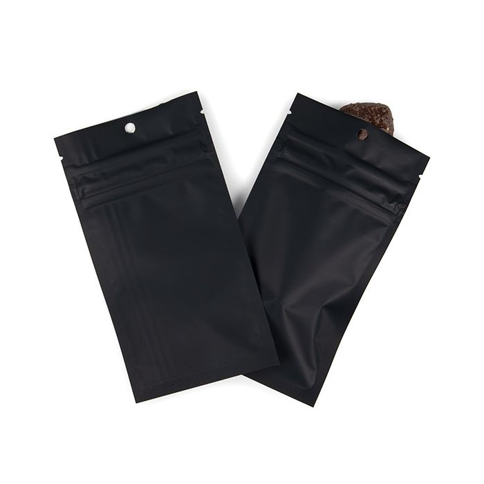 Blixtlåspåsar med barnskyddad dragkedja Matte Black 7,6x11,4 cm (100 st) [CRHZB3MB]