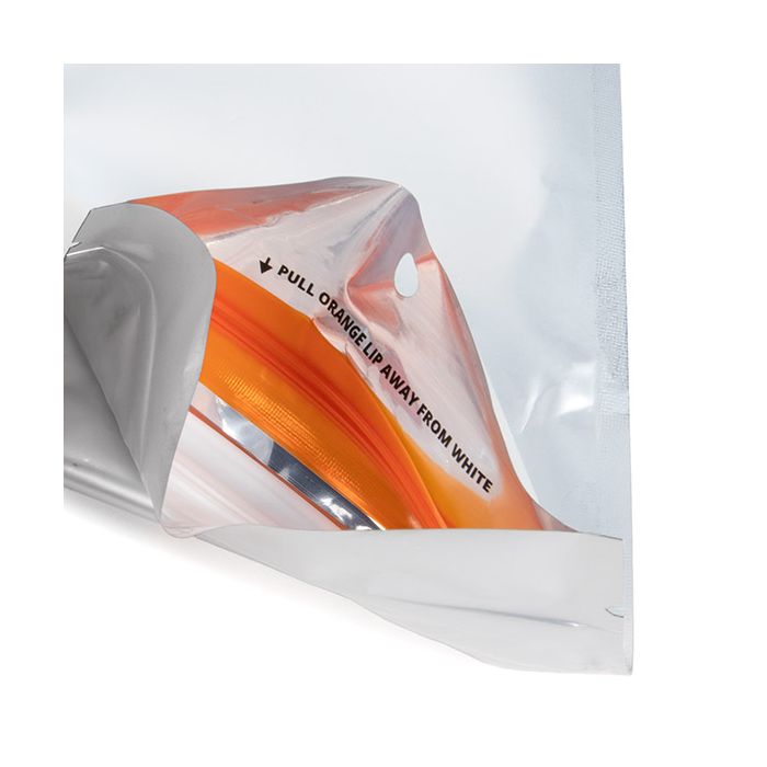 Blixtlåspåsar med barnskyddad dragkedja Matte Silver 7,6x11,4 cm (100 st) [CRHZB3MS]