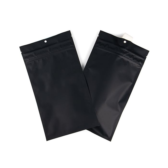 Blixtlåspåsar med barnskyddad dragkedja Matte Black 12,7x20,8 cm (100 st) [CRHZB6MB]