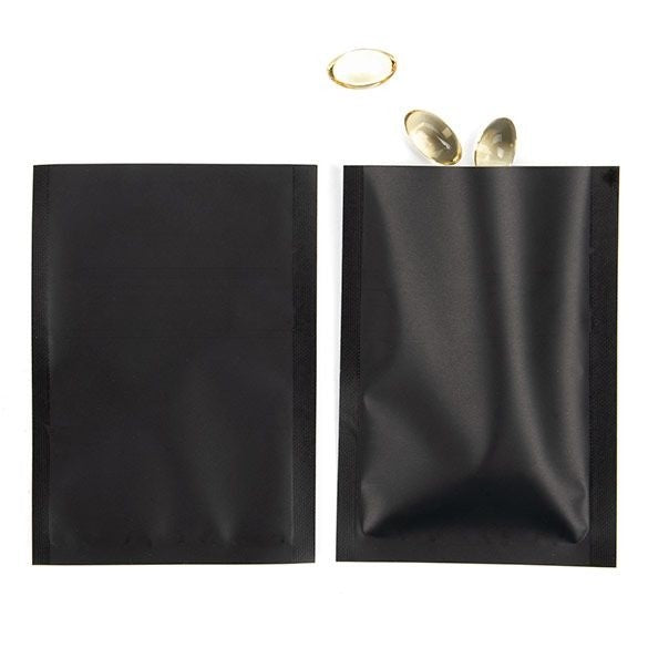 Plastpåsar Matt Black 6,4x8,9cm Tamper-proof Värmeförseglingsbar (100 st) [CRB1B]