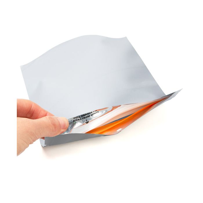 Barnsäkra påsar för påsar i matt silver 14,9x6,4x23,2cm (100 st) [CRP7MS]