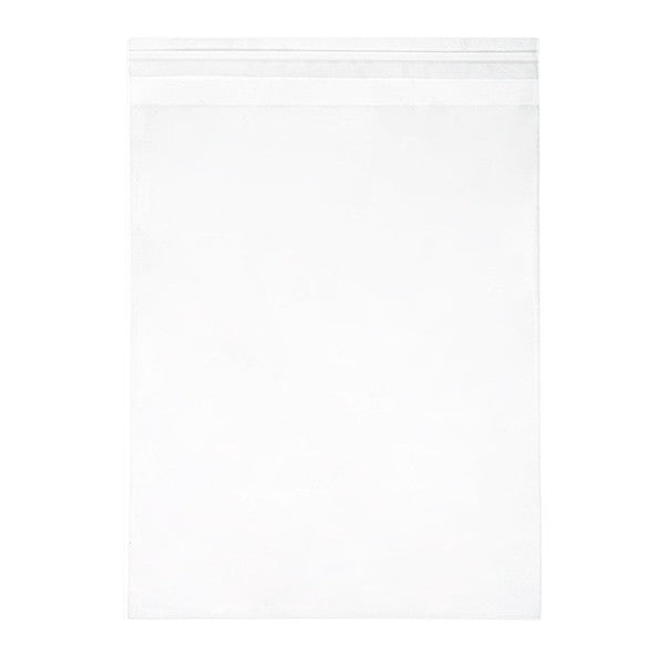 Plastpåsar 21x25,7cm Transparent med Tejpremsa (100 st) [B108S]