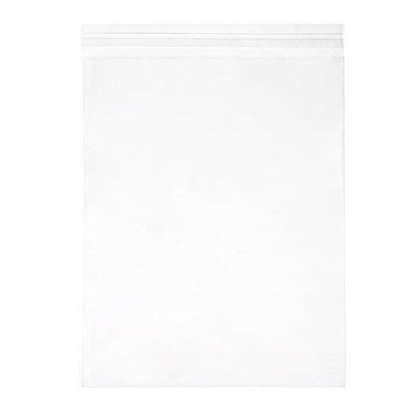 Plastpåsar 28,6x35,9cm Transparent med Tejpremsa (100 st) [B11S]