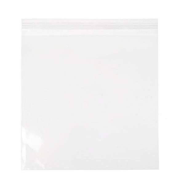 Plastpåsar 31,6x31,1cm Transparent med Tejpremsa (250 st) [VL12X12]