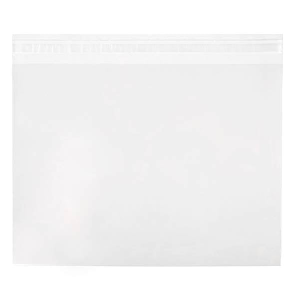 Plastpåsar 30,5x23cm Transparent med Tejpremsa (100 st) [B12X9]