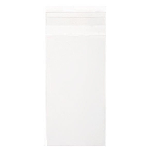 Plastpåsar 6,4x11,5cm Transparent med Tejpremsa (100 st) [B2H4H]