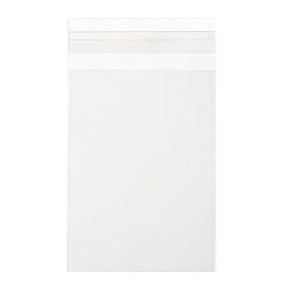 Plastpåsar 9,5x13+4cm Kristallklart och Transparent med Tejpremsa (100 st) [B3X5]