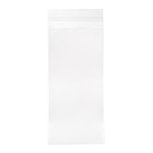 Plastpåsar 10,4x22,7cm Transparent med Tejpremsa (100 st) [B48]