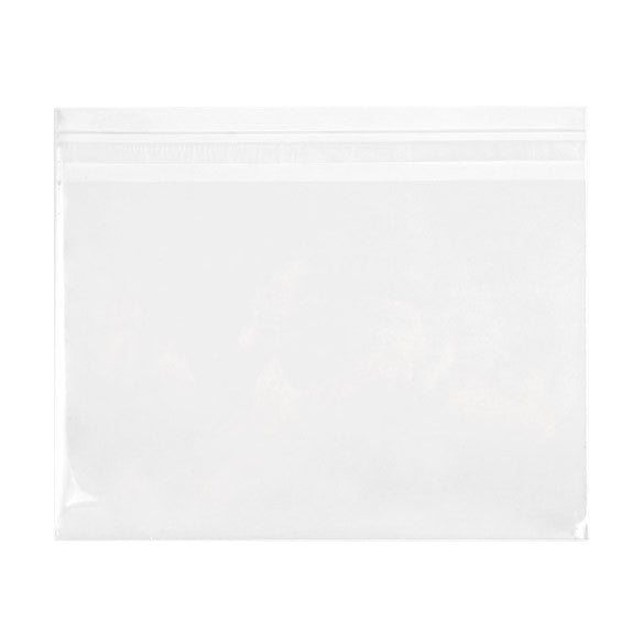 Plastpåsar 23,5x15,9cm Transparent med Tejpremsa (100 st) [B69]