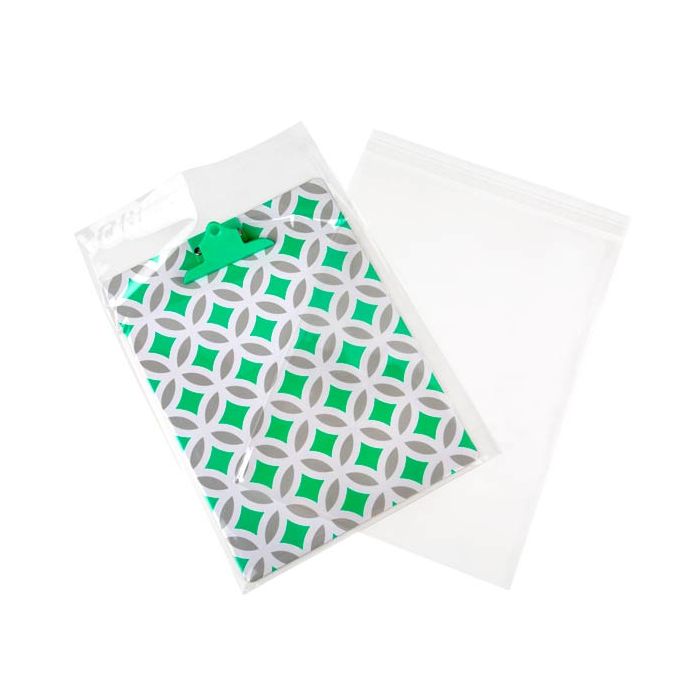 Plastpåsar 25,4x33cm Transparent med Tejpremsa (250 st) [VL1013]