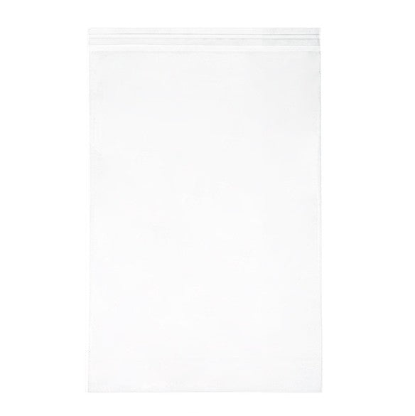 Plastpåsar 46,8x61,6cm Transparent med Tejpremsa (250 st) [VL18]
