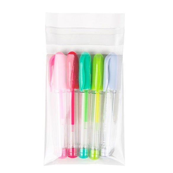Plastpåsar 6,4x8,9cm Transparent med Tejpremsa (250 st) [VL2]