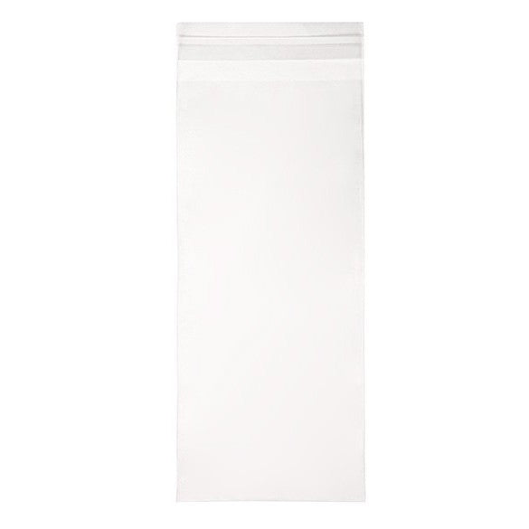 Plastpåsar 11x24,3cm Transparent med Tejpremsa (250 st) [VL49]