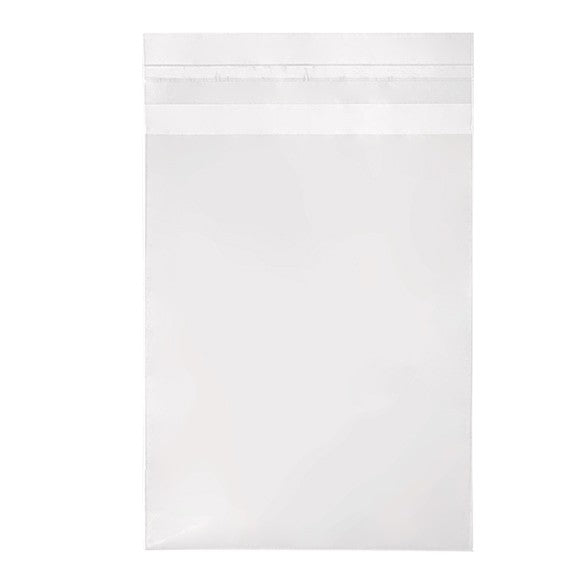 Plastpåsar 11,7x14,6cm Transparent med Tejpremsa (250 st) [VL54]
