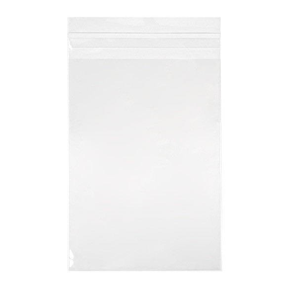 Plastpåsar 13,8x19,1cm Transparent med Tejpremsa (250 st) [VL57]