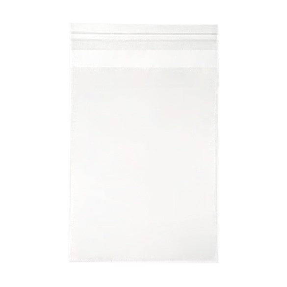 Plastpåsar 12,5x16,7cm Transparent med Tejpremsa (250 st) [VL65]