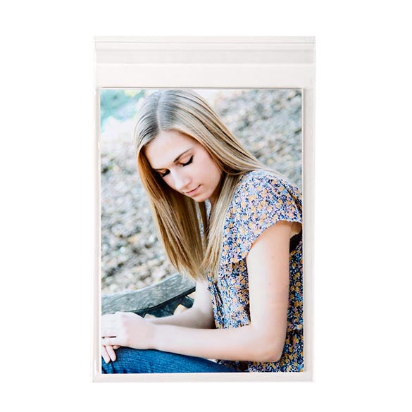 Plastpåsar 13,8x18,4cm Transparent med Tejpremsa (250 st) [VL75]