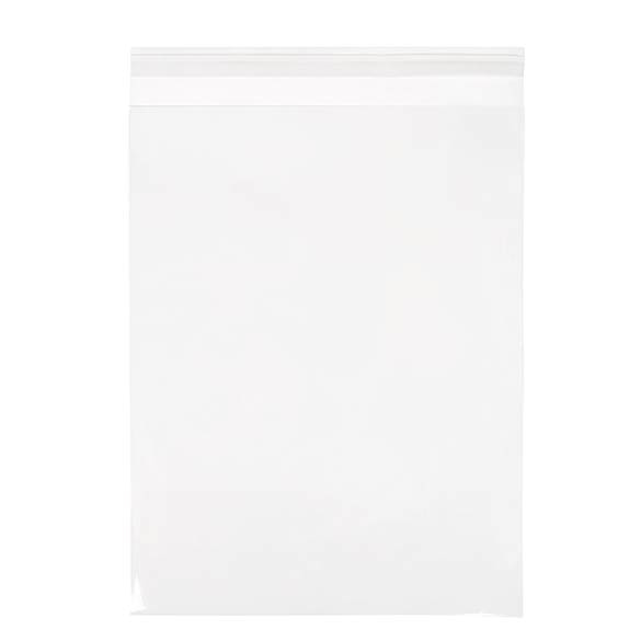 Plastpåsar 24x31,9cm Transparent med Tejpremsa (250 st) [VL9]