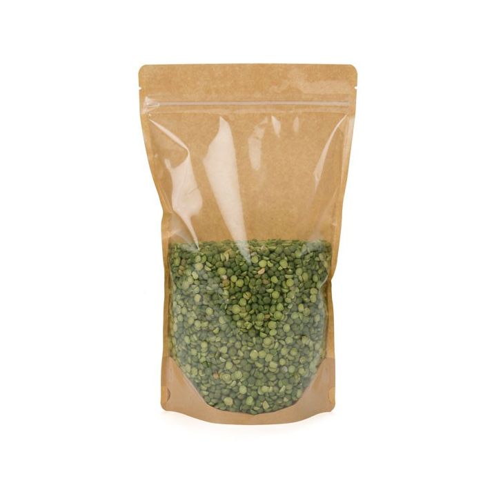 Stå upp påsar Transparent/Kraft 17,1x8,9x28,6cm | 340 gram (100 st) [ZBGKC4]