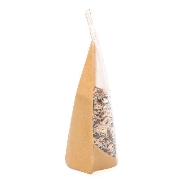 Stå upp påsar Kraft 14,9x8,9x23,2cm med Fönster | 312 gram (100 st) [ZBGKC7]