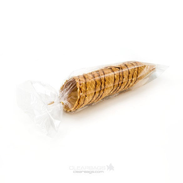 Plastpåsar 7,6x5,1x45,7cm med Sidoinvik (100 st) [GB13]