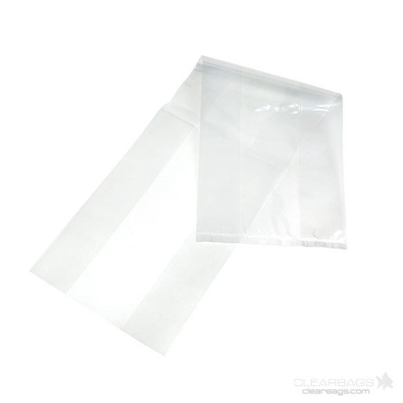 Plastpåsar 12,7x7,6x45,7cm med Sidoinvik (100 st) [GB7]