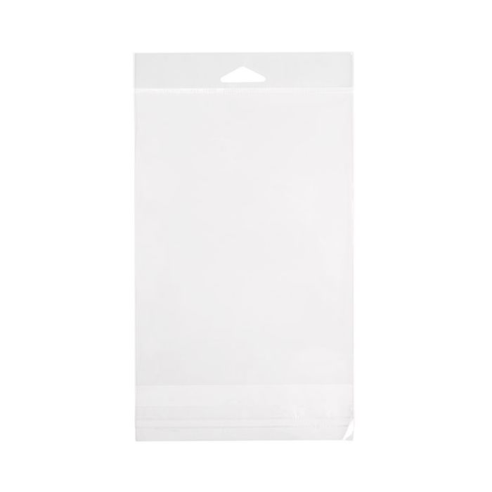 Cellofanpåsar med Eurohål 14,3x19,1cm Transparent med Tejpremsa (100 st) [HB57]