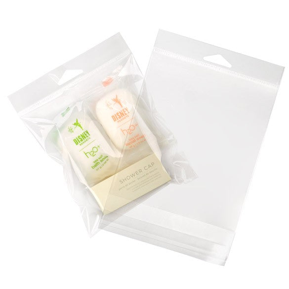 Cellofanpåsar med Eurohål 13,8x13,3cm Transparent med Tejpremsa (100 st) [HB5X5]