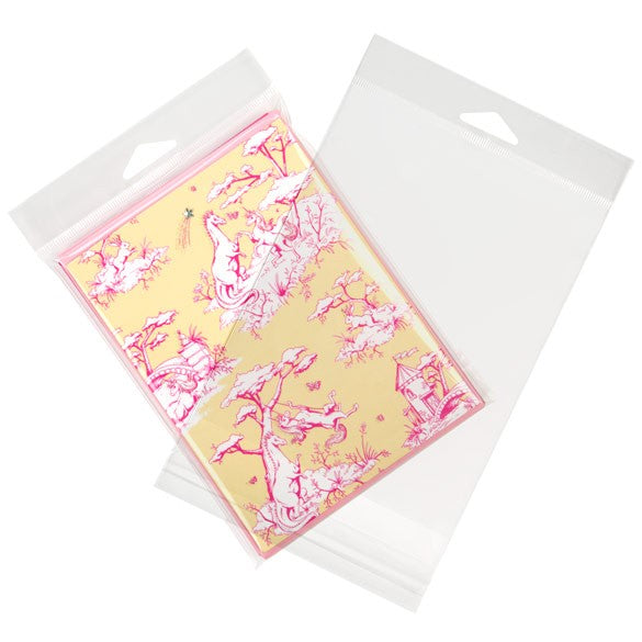 Cellofanpåsar med Eurohål 13,5x17,1cm Transparent med Tejpremsa (100 st) [HB6B1]