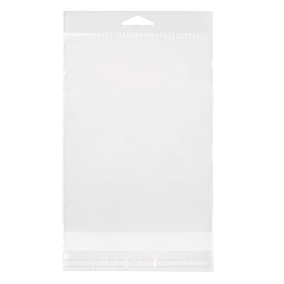 Cellofanpåsar med Eurohål 13x17,1cm Transparent med Tejpremsa (100 st) [HB6B2]
