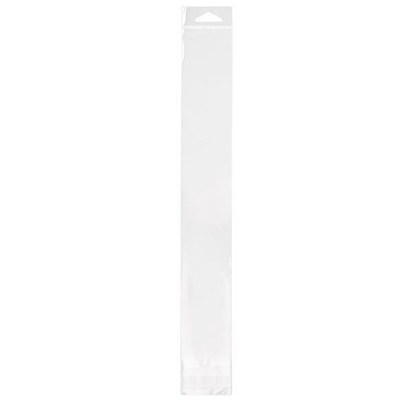 Cellofanpåsar med Eurohål 5,1x35,6cm Transparent med Tejpremsa (100 st) [HB214]