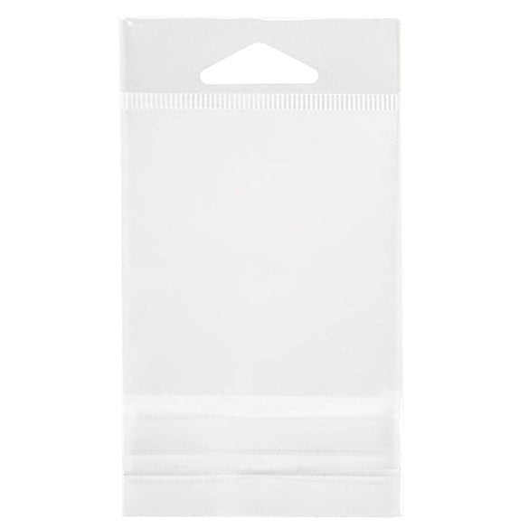 Cellofanpåsar med Eurohål 7x7cm Transparent med Tejpremsa (100 st) [HB22]