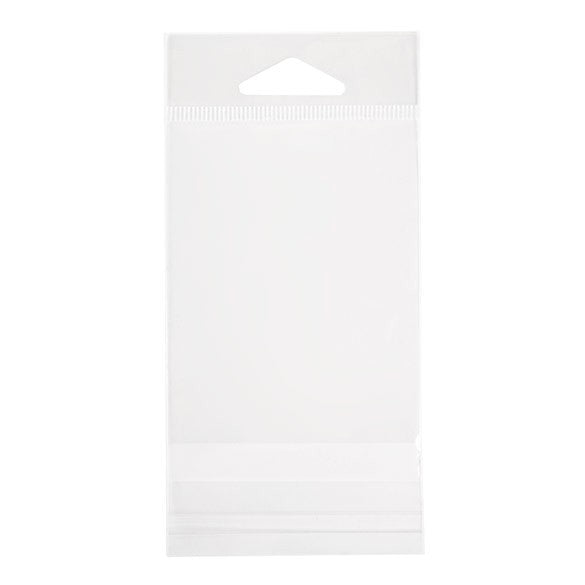 Cellofanpåsar med Eurohål 7x8,9cm Transparent med Tejpremsa (100 st) [HB23]