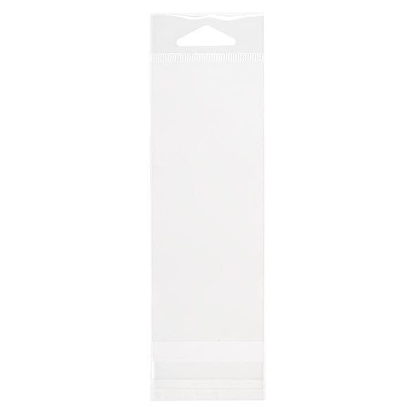 Cellofanpåsar med Eurohål 5,6x14cm Transparent med Tejpremsa (100 st) [HB25]