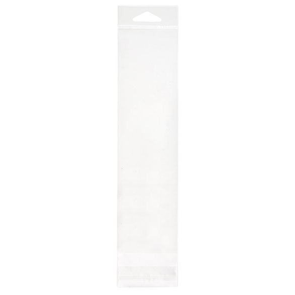Cellofanpåsar med Eurohål 6,2x23,3cm Transparent med Tejpremsa (100 st) [HB29]