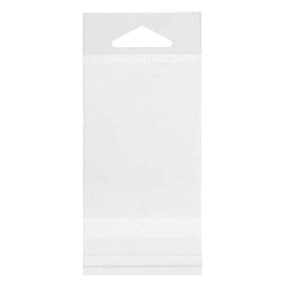 Cellofanpåsar med Eurohål 5,7x7,6cm Transparent med Tejpremsa (100 st) [HB2X3S]