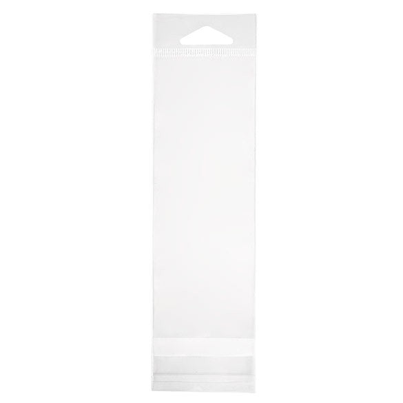 Cellofanpåsar med Eurohål 5,7x15,6cm Transparent med Tejpremsa (100 st) [HB2X6S]