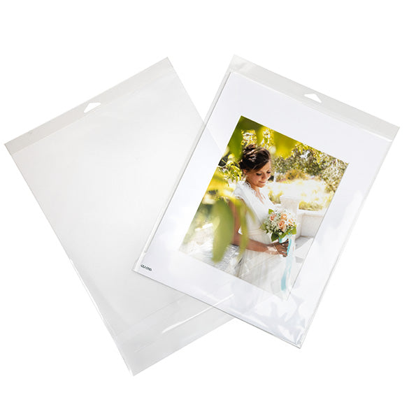 Cellofanpåsar med Eurohål 29,1x36,2cm Transparent med Tejpremsa (100 st) [HB11PC]