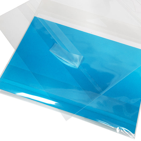 Cellofanpåsar med Eurohål 15,9x11,4cm Transparent med Tejpremsa (100 st) [HB46PC]