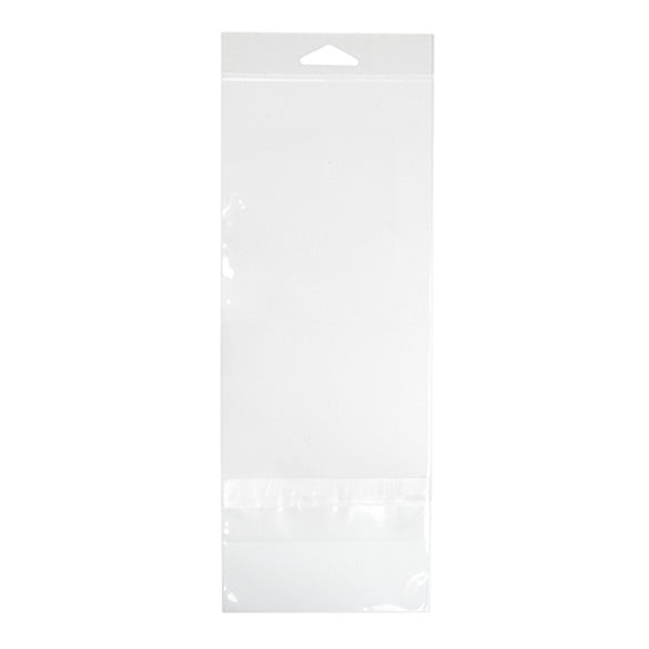 Cellofanpåsar med Eurohål 11x24,3cm Transparent med Tejpremsa (100 st) [HB49PC]