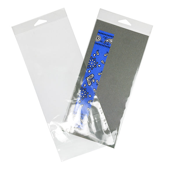 Cellofanpåsar med Eurohål 12,2x25,4cm Transparent med Tejpremsa (100 st) [HB49XPC]