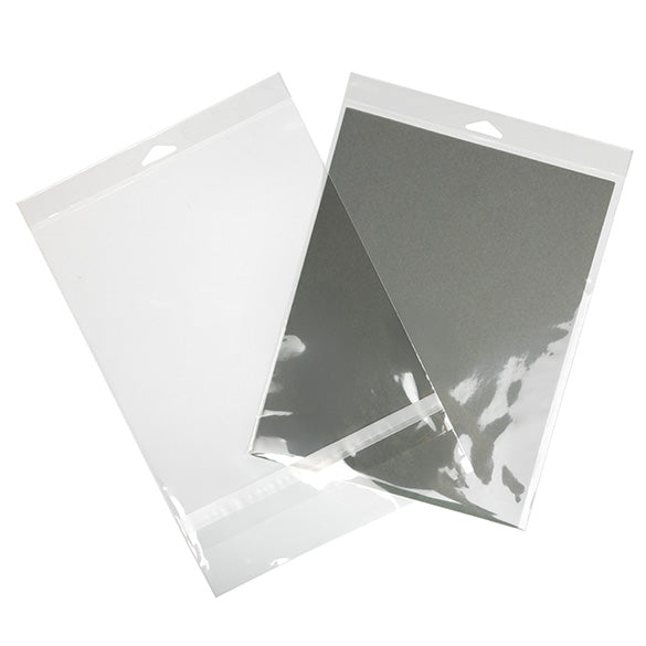 Cellofanpåsar med Eurohål 22,7x28,3cm Transparent med Tejpremsa (100 st) [HB811PC]