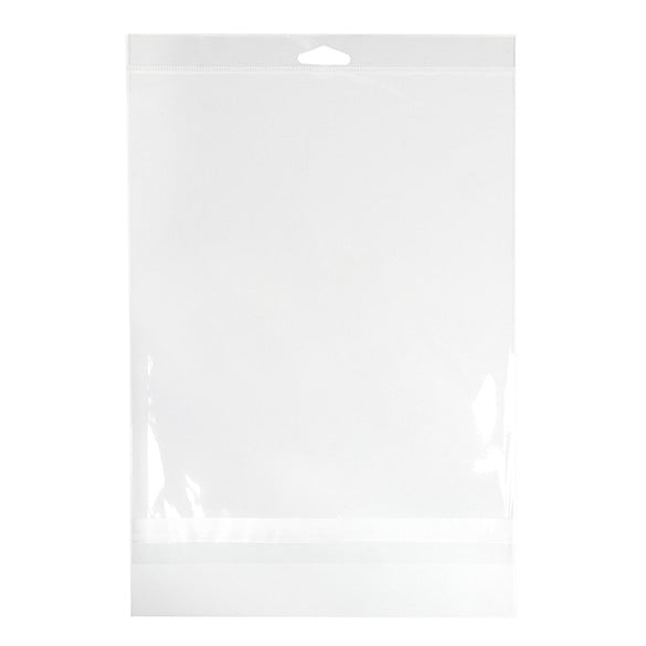 Cellofanpåsar med Eurohål 22,1x28,1cm Transparent med Tejpremsa (100 st) [HB811SPC]