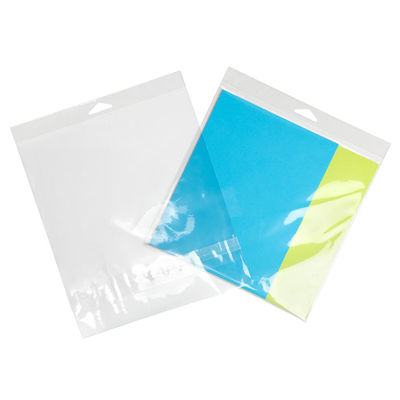 Cellofanpåsar med Eurohål 21,4x21cm Transparent med Tejpremsa (100 st) [HB88PC]