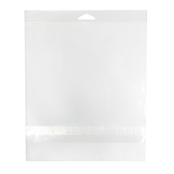 Cellofanpåsar med Eurohål 21x20,5cm Transparent med Tejpremsa (100 st) [HB88SPC]