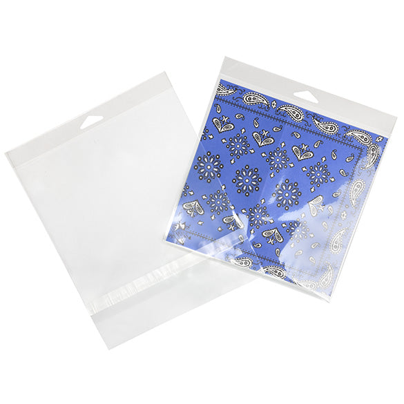 Cellofanpåsar med Eurohål 21x20,5cm Transparent med Tejpremsa (100 st) [HB88SPC]