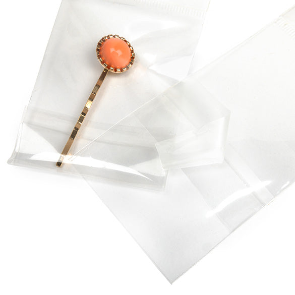 Cellofanpåsar med Eurohål 5,7x7,8cm Transparent med Tejpremsa (100 st) [HB2X3SPC]
