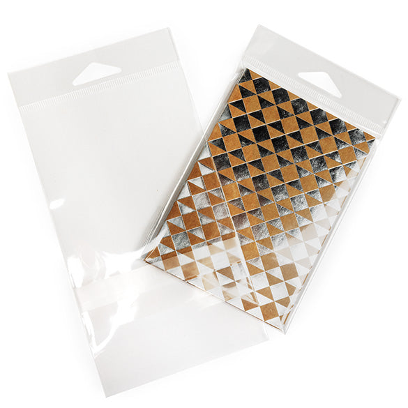 Cellofanpåsar med Eurohål 9,7x13,2cm Transparent med Tejpremsa (100 st) [HB3X5PC]