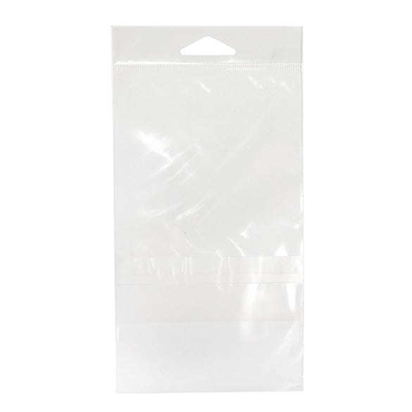 Cellofanpåsar med Eurohål 10,3x13,7cm Transparent med Tejpremsa (100 st) [HB4B1PC]